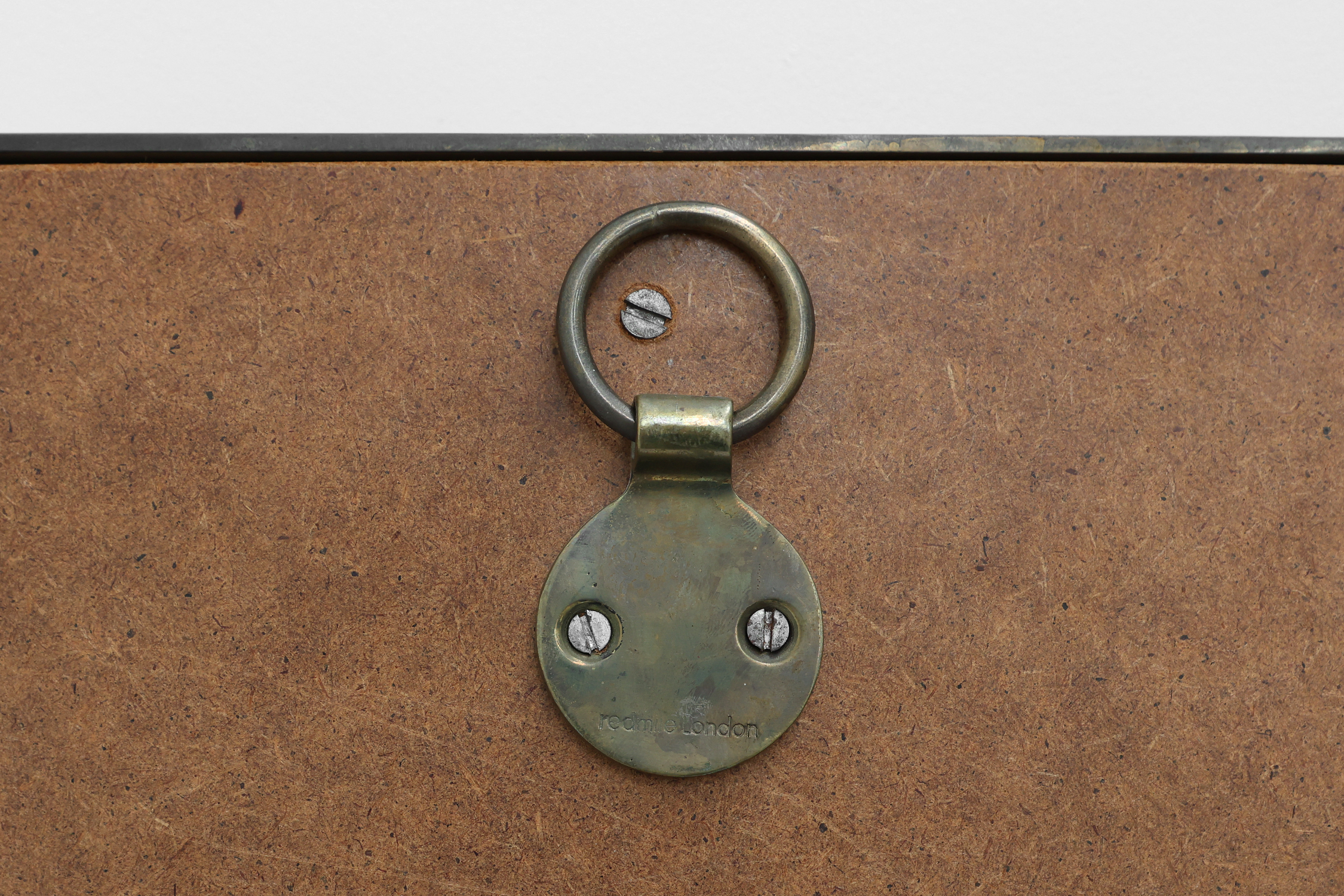 Brass and horn octagonal mirror with horn by Anthony Redmile, UK ca. 1980thumbnail